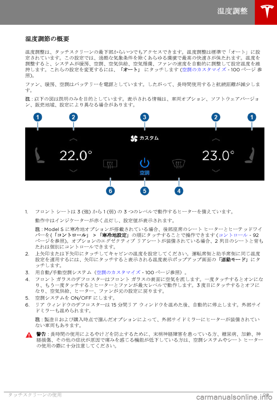 TESLA MODEL S 2017  取扱説明書 (in Japanese)  