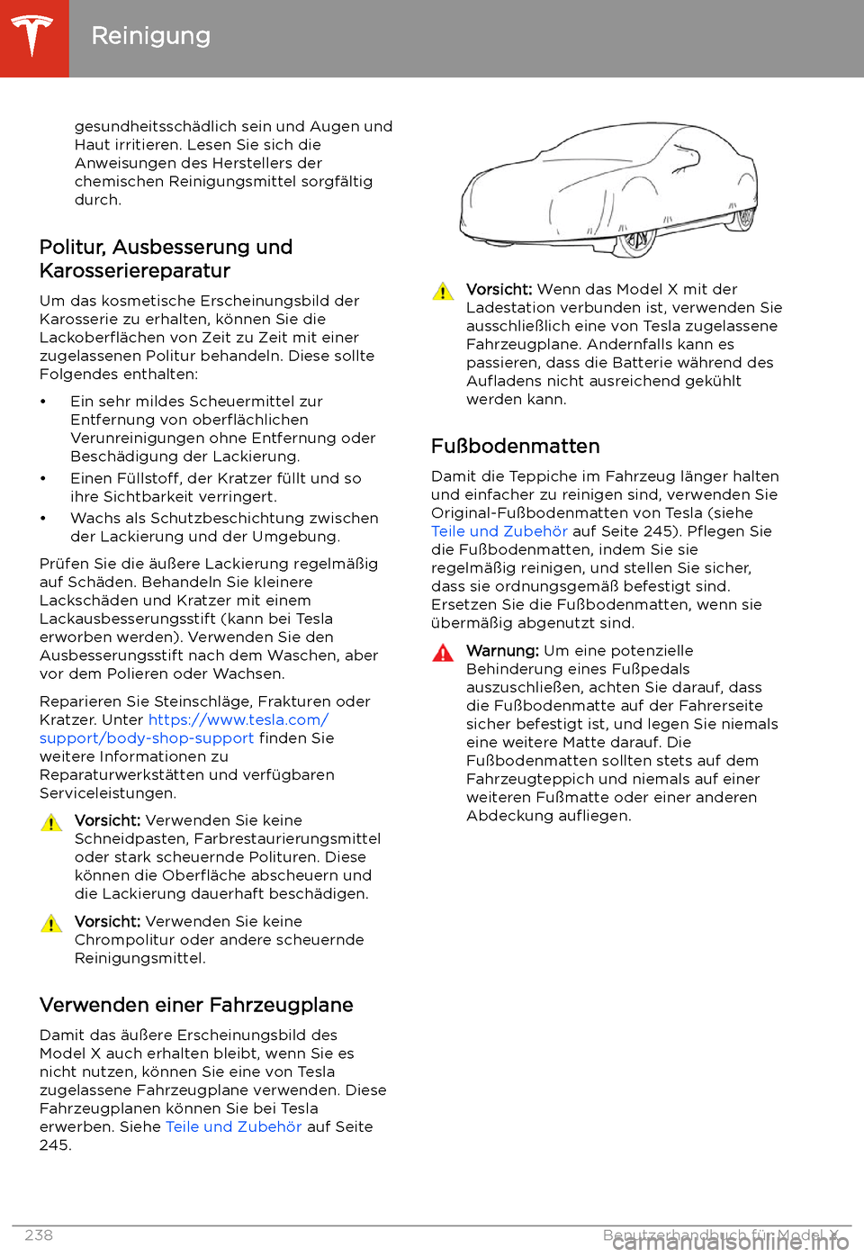 TESLA MODEL X 2020 Betriebsanleitung (in German) gesundheitssch TESLA MODEL X 2020 Betriebsanleitung (in German) gesundheitssch