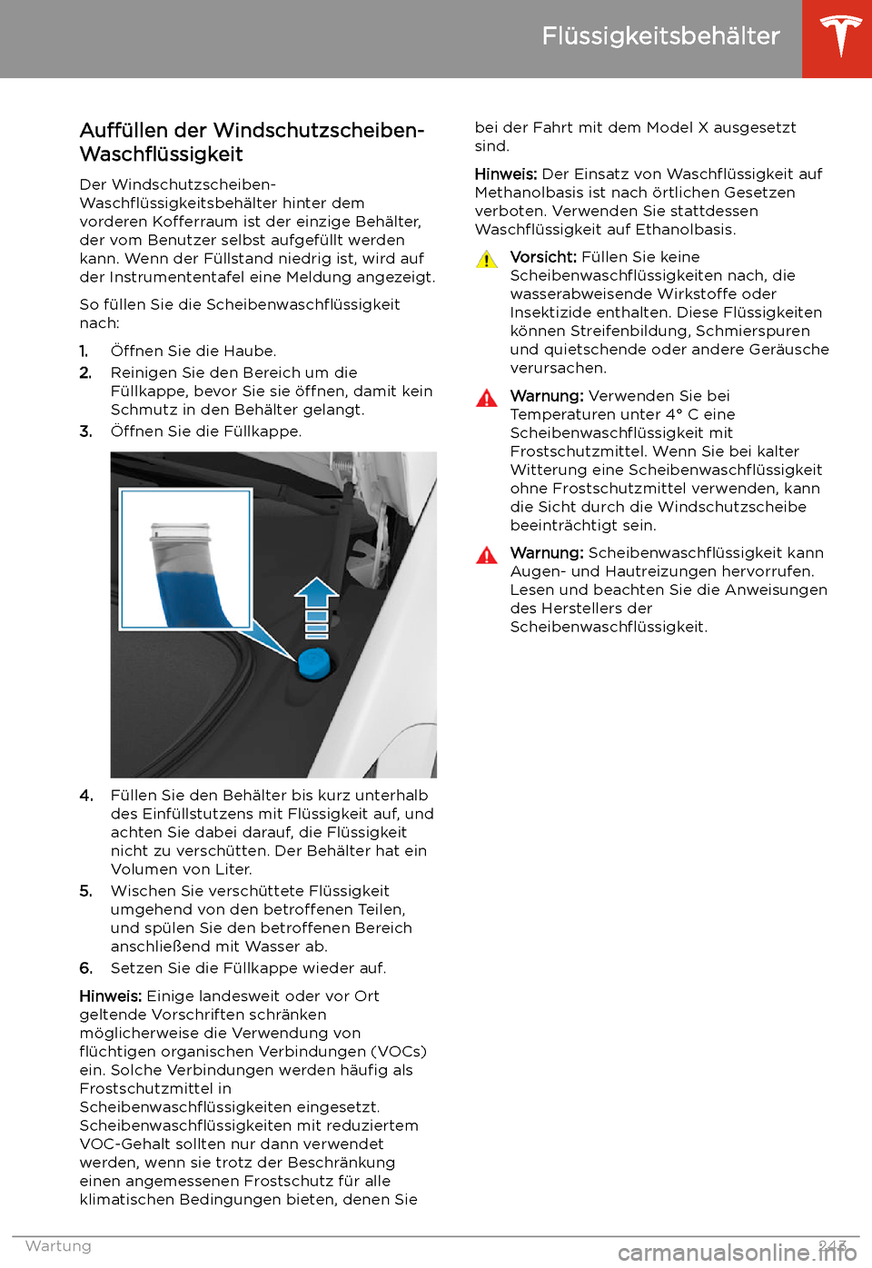 TESLA MODEL X 2020 Betriebsanleitung (in German) Auff TESLA MODEL X 2020 Betriebsanleitung (in German) Auff