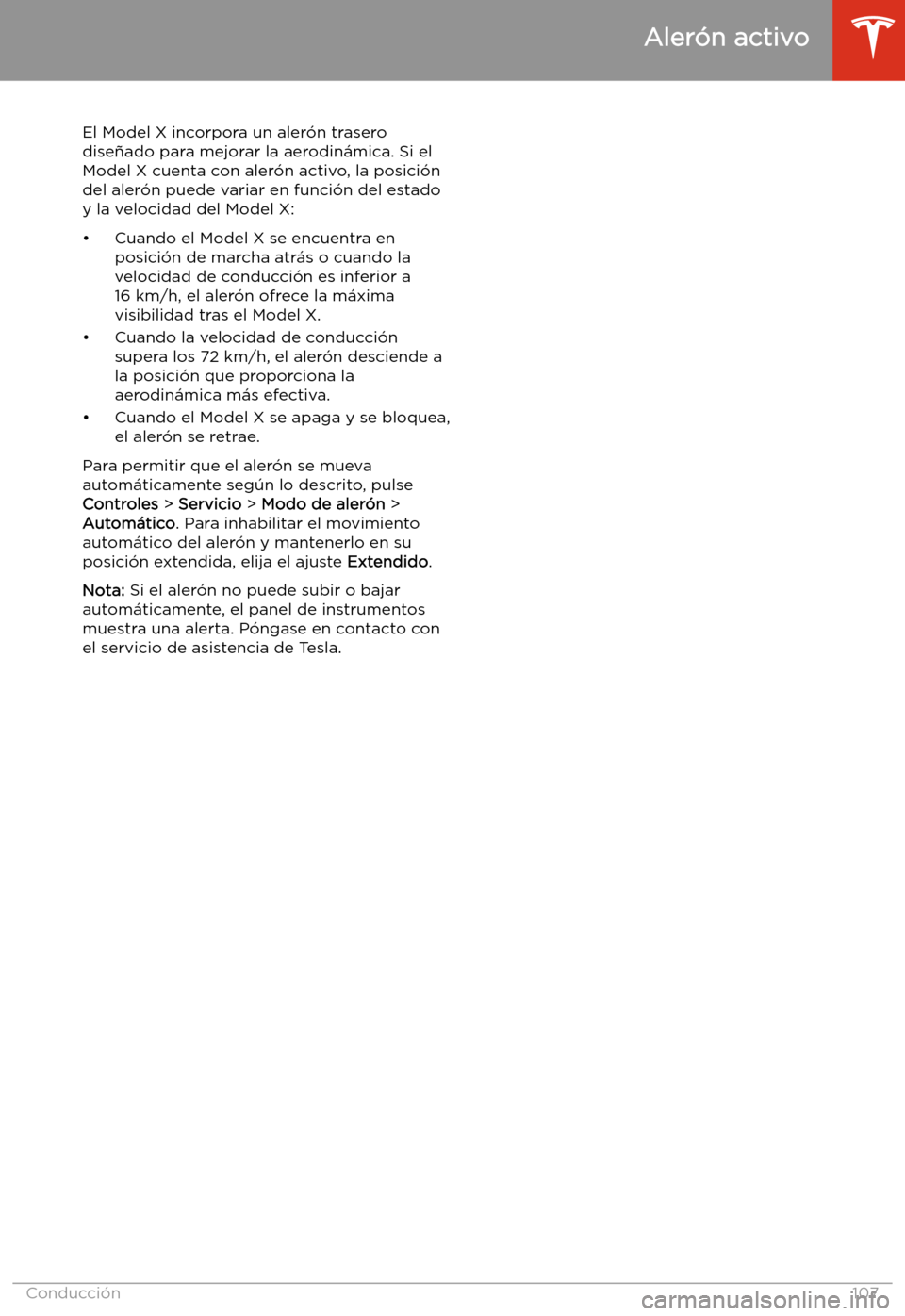 TESLA MODEL X 2020 Manual del propietario (in Spanish) Aler TESLA MODEL X 2020 Manual del propietario (in Spanish) Aler
