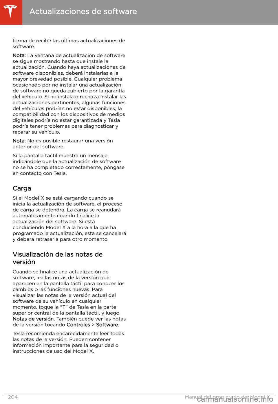 TESLA MODEL X 2020 Manual del propietario (in Spanish) forma de recibir las TESLA MODEL X 2020 Manual del propietario (in Spanish) forma de recibir las