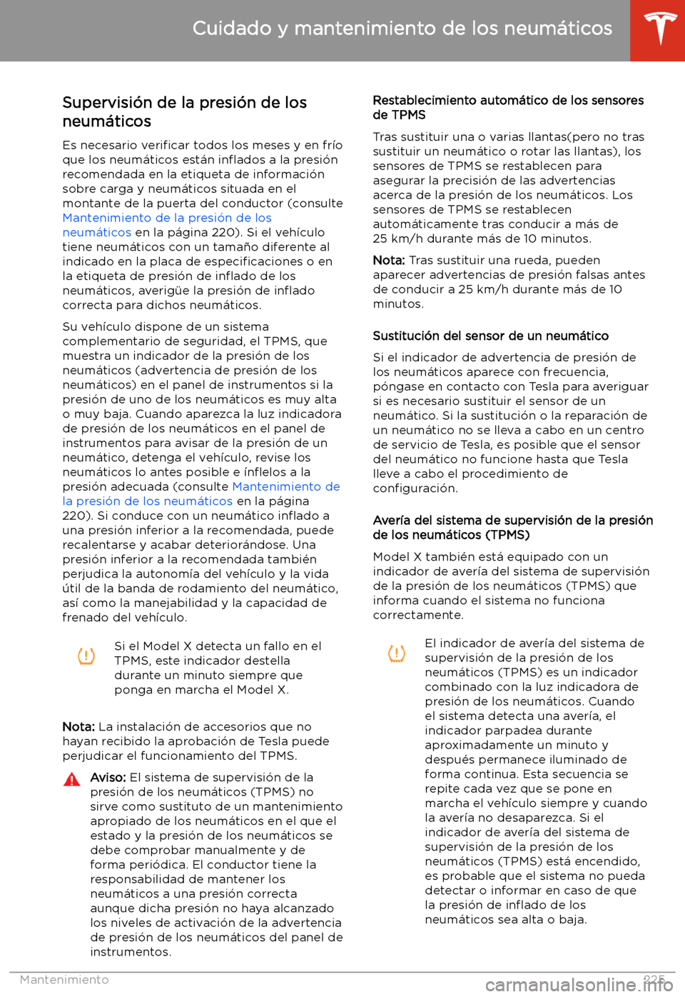 TESLA MODEL X 2020 Manual del propietario (in Spanish) Supervisi TESLA MODEL X 2020 Manual del propietario (in Spanish) Supervisi