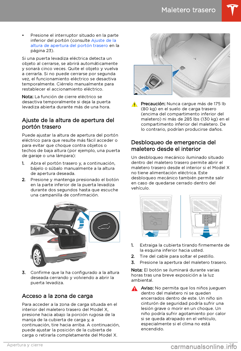 TESLA MODEL X 2020 Manual del propietario (in Spanish) TESLA MODEL X 2020 Manual del propietario (in Spanish)