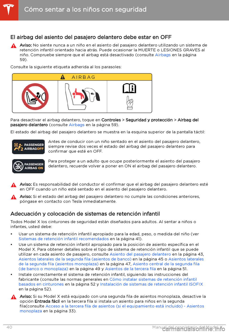 TESLA MODEL X 2020  Manual del propietario (in Spanish) C