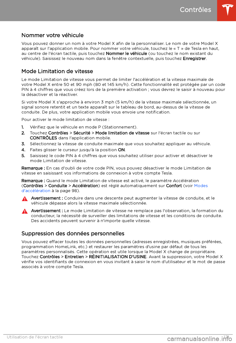 TESLA MODEL X 2020 Manuel du propriétaire (in French) Nommer votre v TESLA MODEL X 2020 Manuel du propriétaire (in French) Nommer votre v