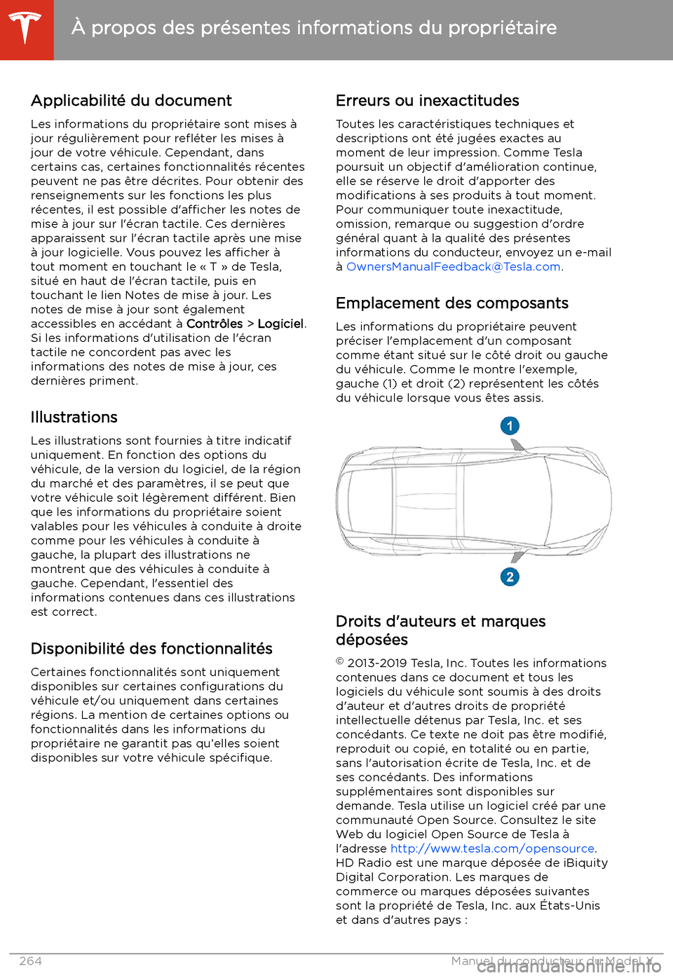 TESLA MODEL X 2020 Manuel du propriétaire (in French) TESLA MODEL X 2020 Manuel du propriétaire (in French)