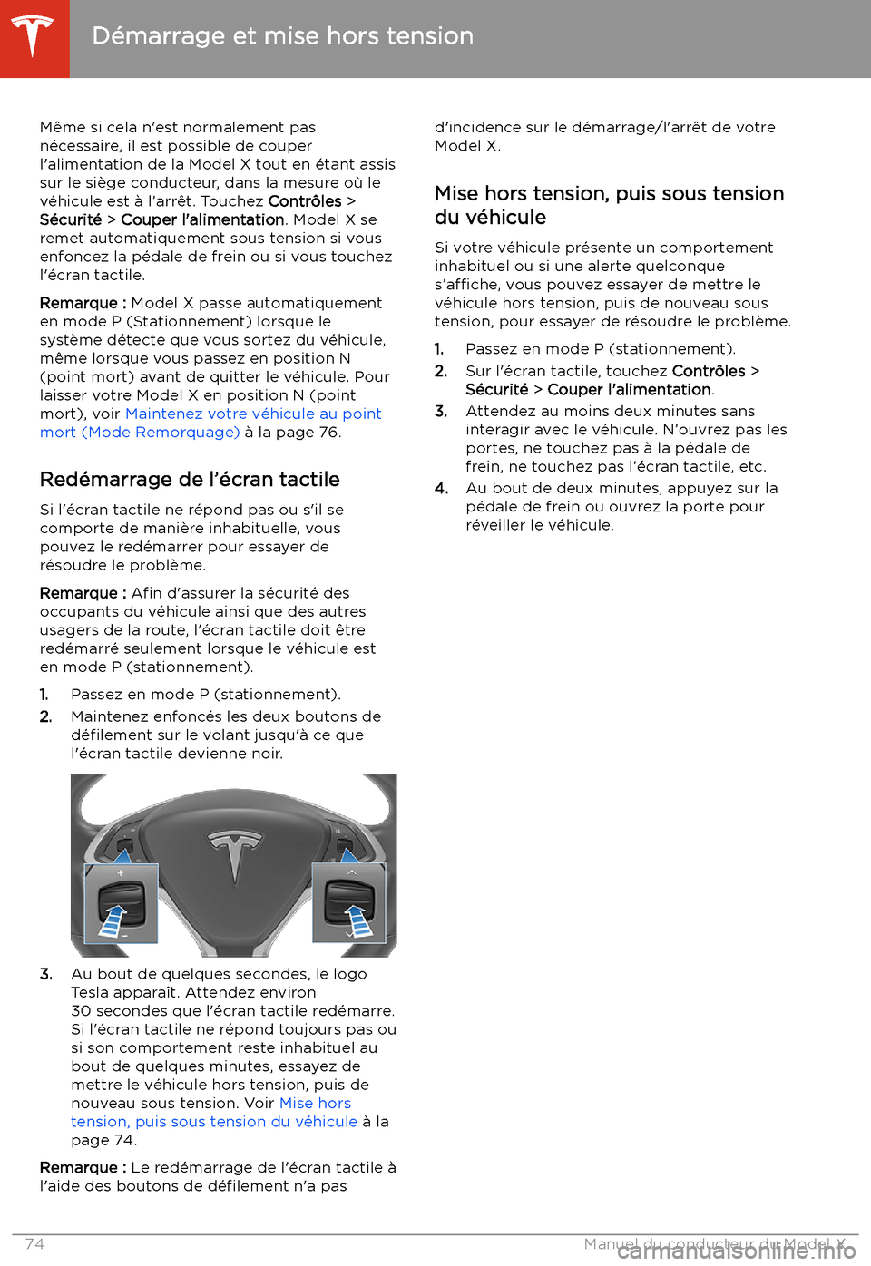 TESLA MODEL X 2020 Manuel du propriétaire (in French) M TESLA MODEL X 2020 Manuel du propriétaire (in French) M