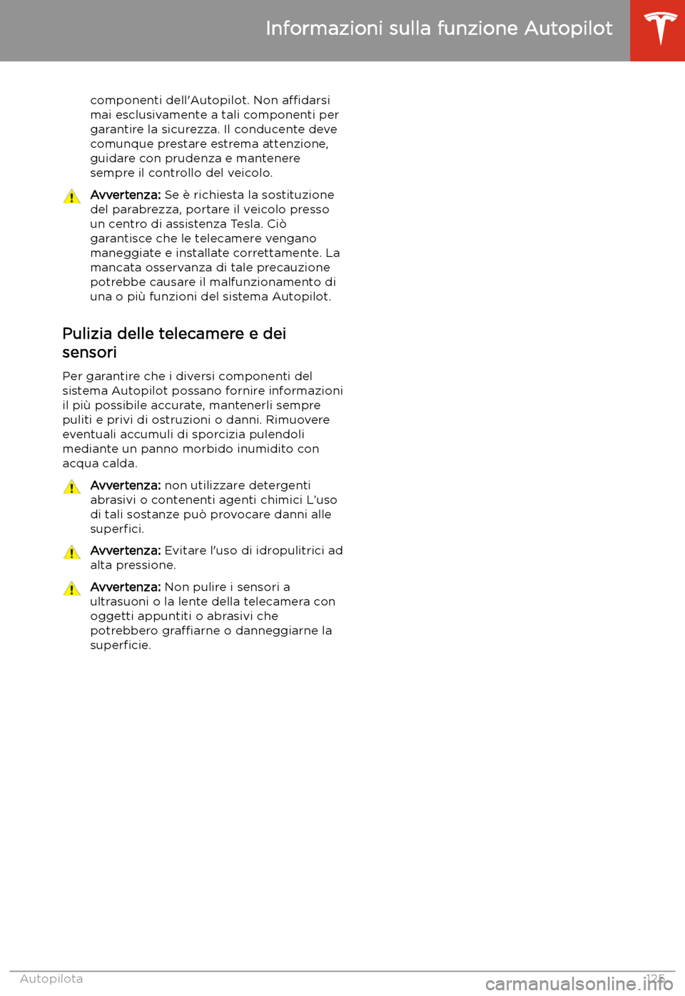 TESLA MODEL X 2020  Manuale del proprietario (in Italian) componenti dell
