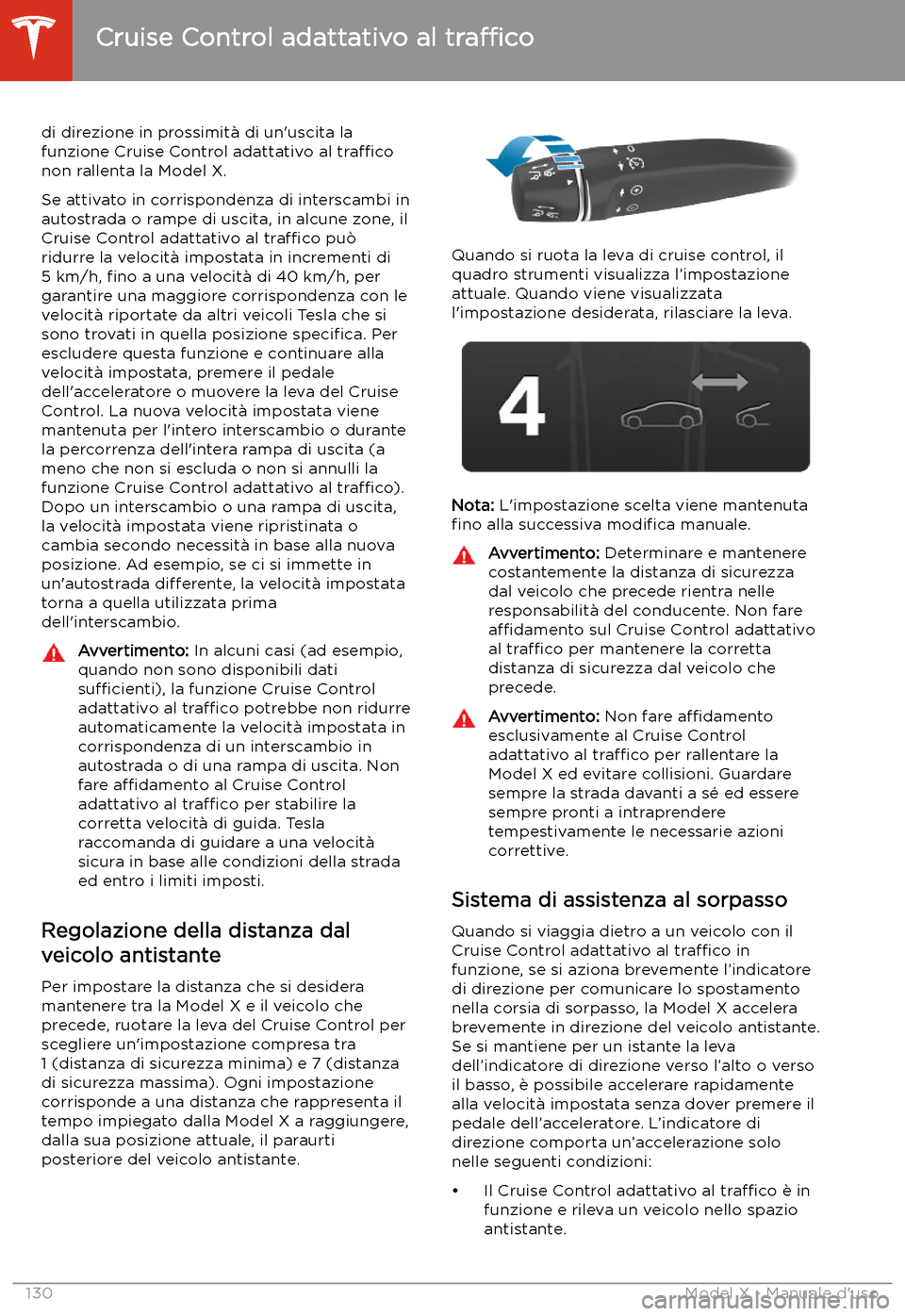 TESLA MODEL X 2020 Manuale del proprietario (in Italian) di direzione in prossimit TESLA MODEL X 2020 Manuale del proprietario (in Italian) di direzione in prossimit
