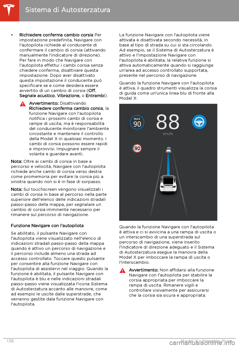 TESLA MODEL X 2020 Manuale del proprietario (in Italian) TESLA MODEL X 2020 Manuale del proprietario (in Italian)