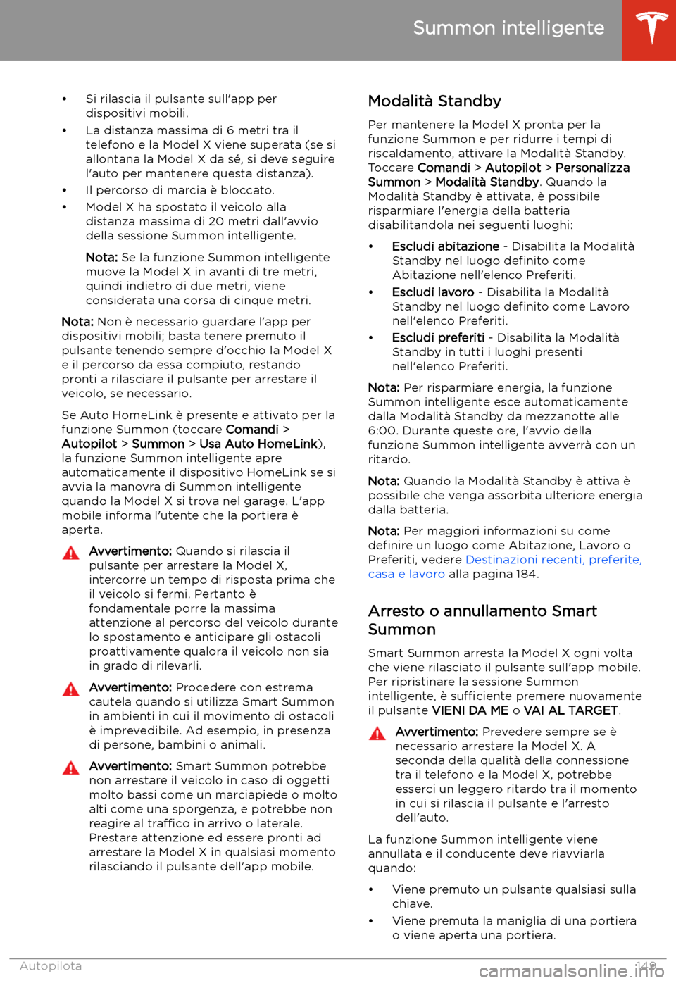 TESLA MODEL X 2020 Manuale del proprietario (in Italian) TESLA MODEL X 2020 Manuale del proprietario (in Italian)