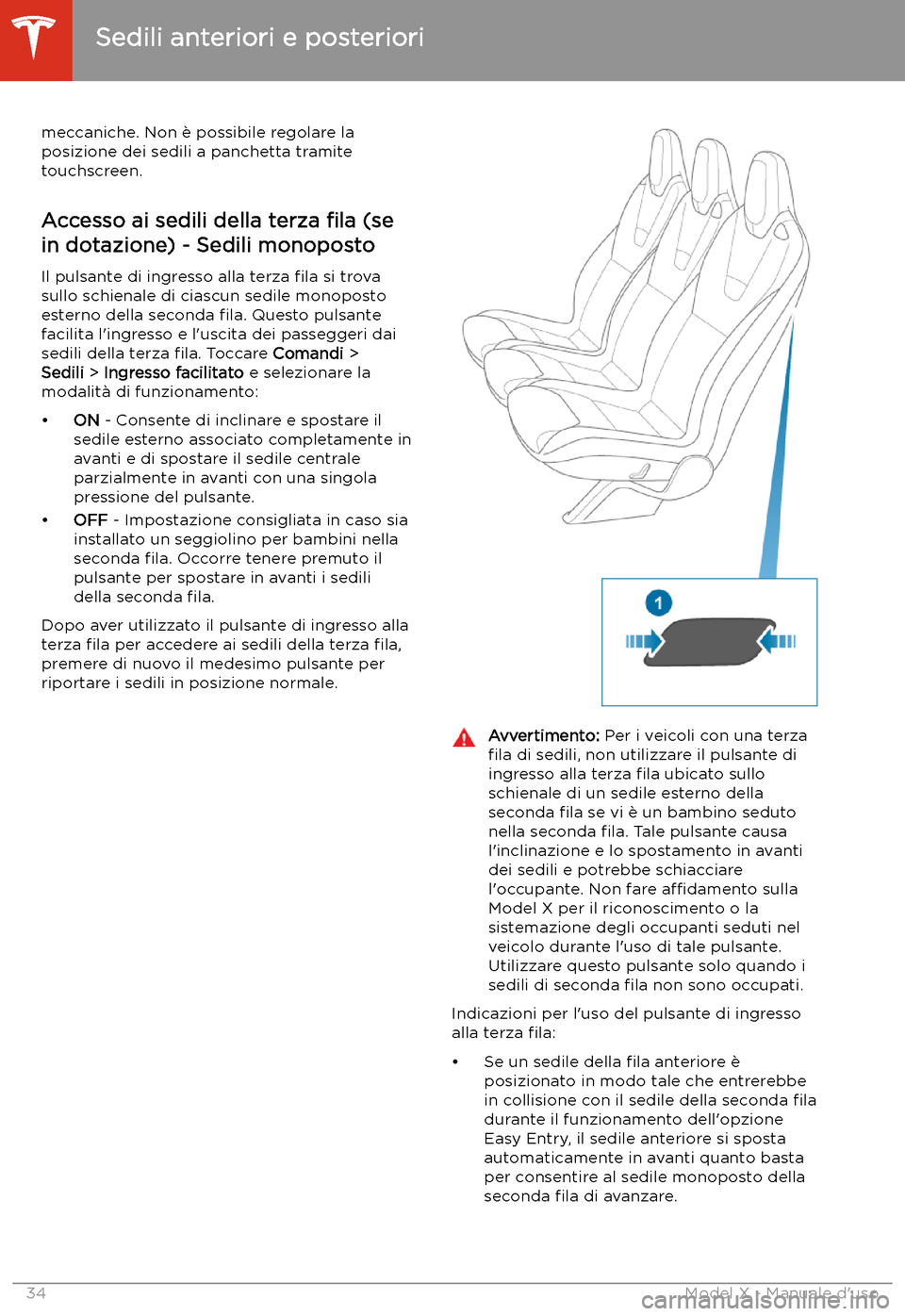 TESLA MODEL X 2020 Manuale del proprietario (in Italian) meccaniche. Non TESLA MODEL X 2020 Manuale del proprietario (in Italian) meccaniche. Non
