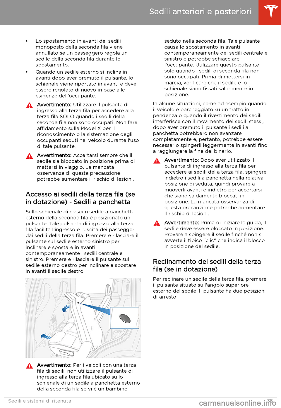 TESLA MODEL X 2020 Manuale del proprietario (in Italian) TESLA MODEL X 2020 Manuale del proprietario (in Italian)