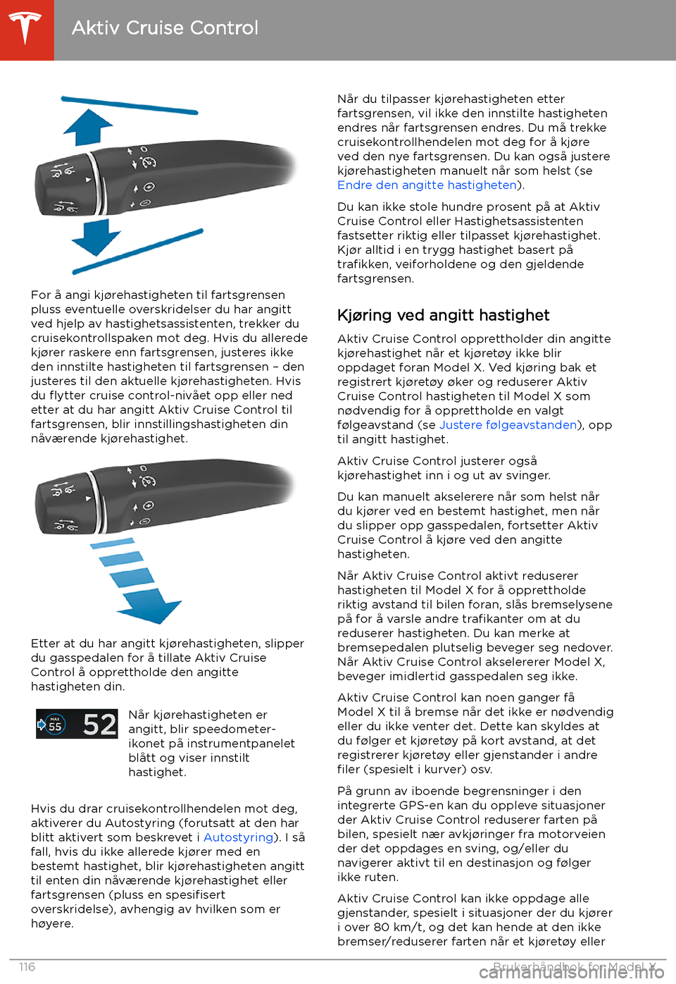 TESLA MODEL X 2020 Brukerhåndbok (in Norwegian) For å angi kj TESLA MODEL X 2020 Brukerhåndbok (in Norwegian) For å angi kj