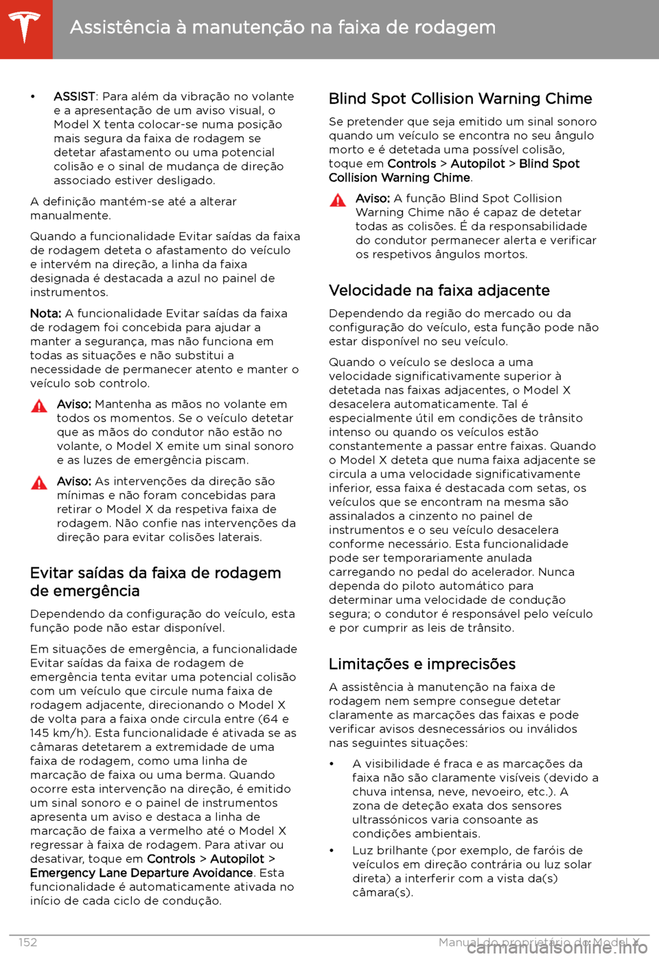 TESLA MODEL X 2020 Manual do proprietário (in Portuguese) TESLA MODEL X 2020 Manual do proprietário (in Portuguese)