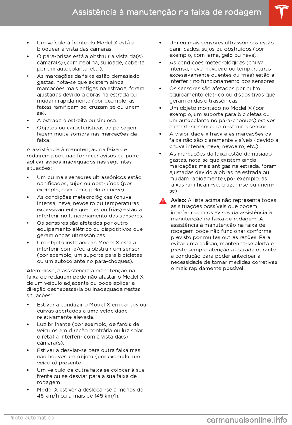 TESLA MODEL X 2020 Manual do proprietário (in Portuguese) TESLA MODEL X 2020 Manual do proprietário (in Portuguese)