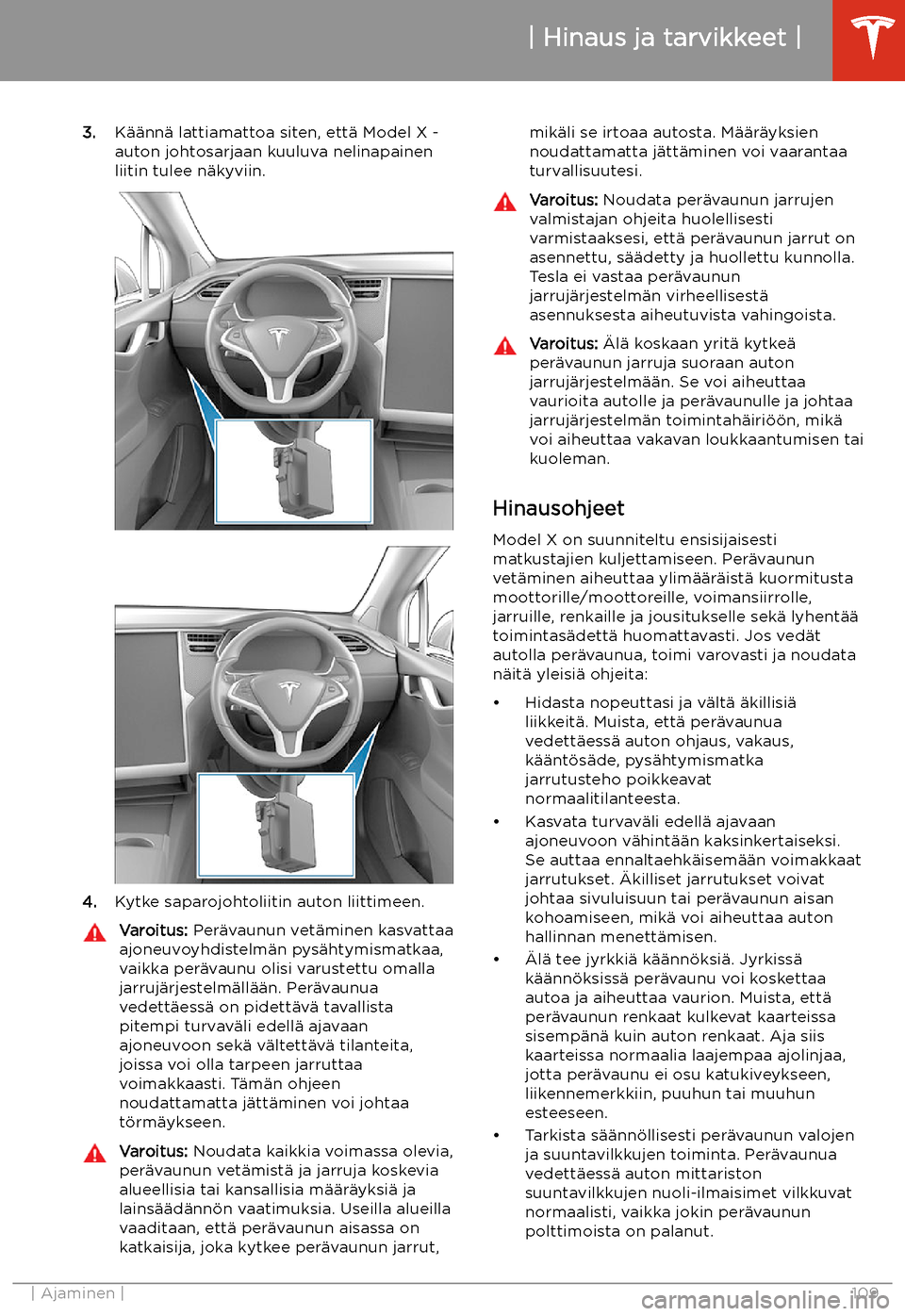 TESLA MODEL X 2020  Omistajan käsikirja (in Finnish)  3.K