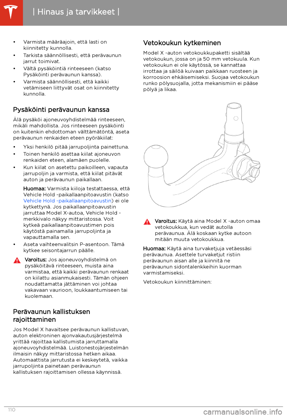 TESLA MODEL X 2020  Omistajan käsikirja (in Finnish)  