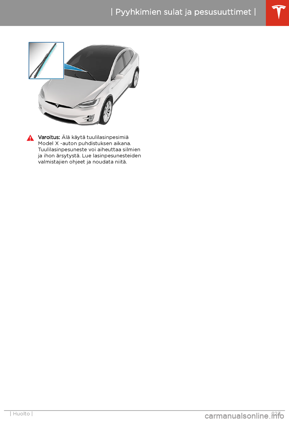 TESLA MODEL X 2020 Omistajan käsikirja (in Finnish) Varoitus: TESLA MODEL X 2020 Omistajan käsikirja (in Finnish) Varoitus: