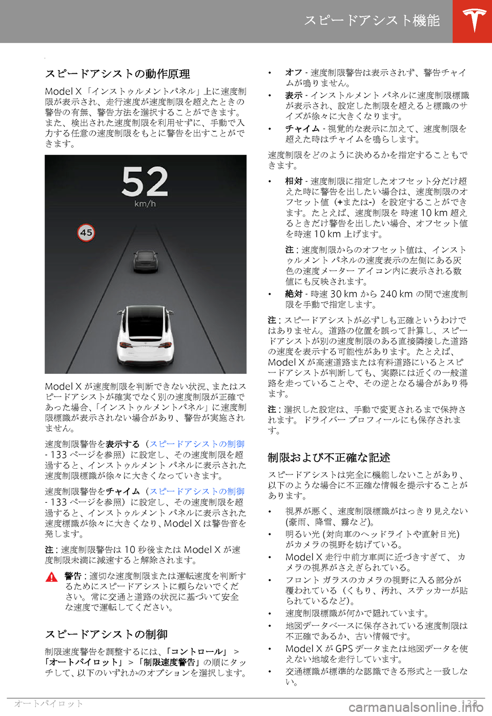 TESLA MODEL X 2020  取扱説明書 (in Japanese) 