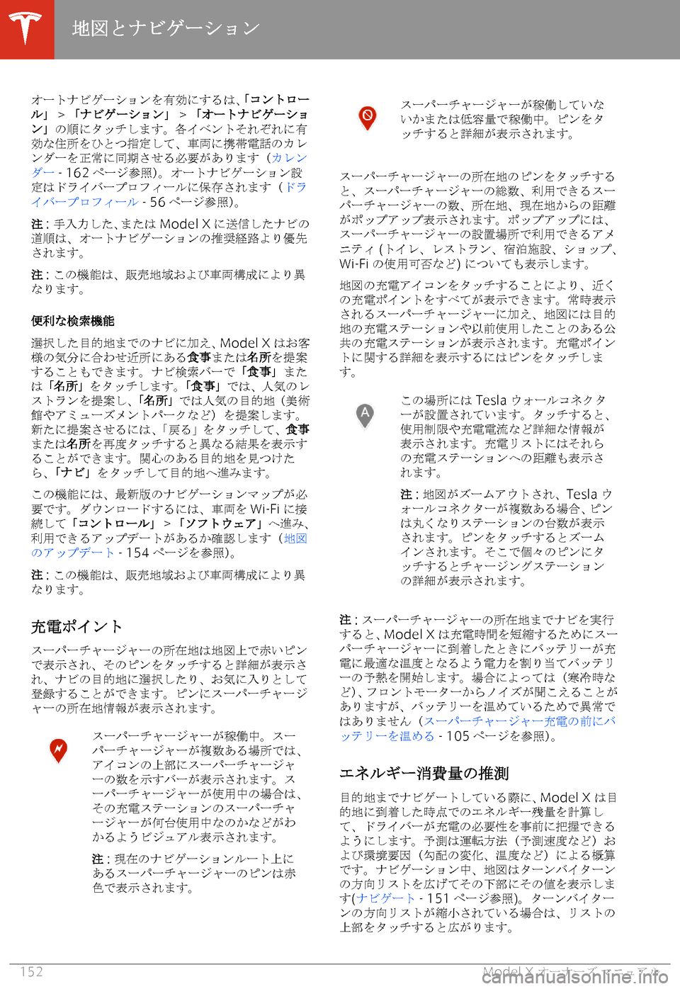 TESLA MODEL X 2020  取扱説明書 (in Japanese) 