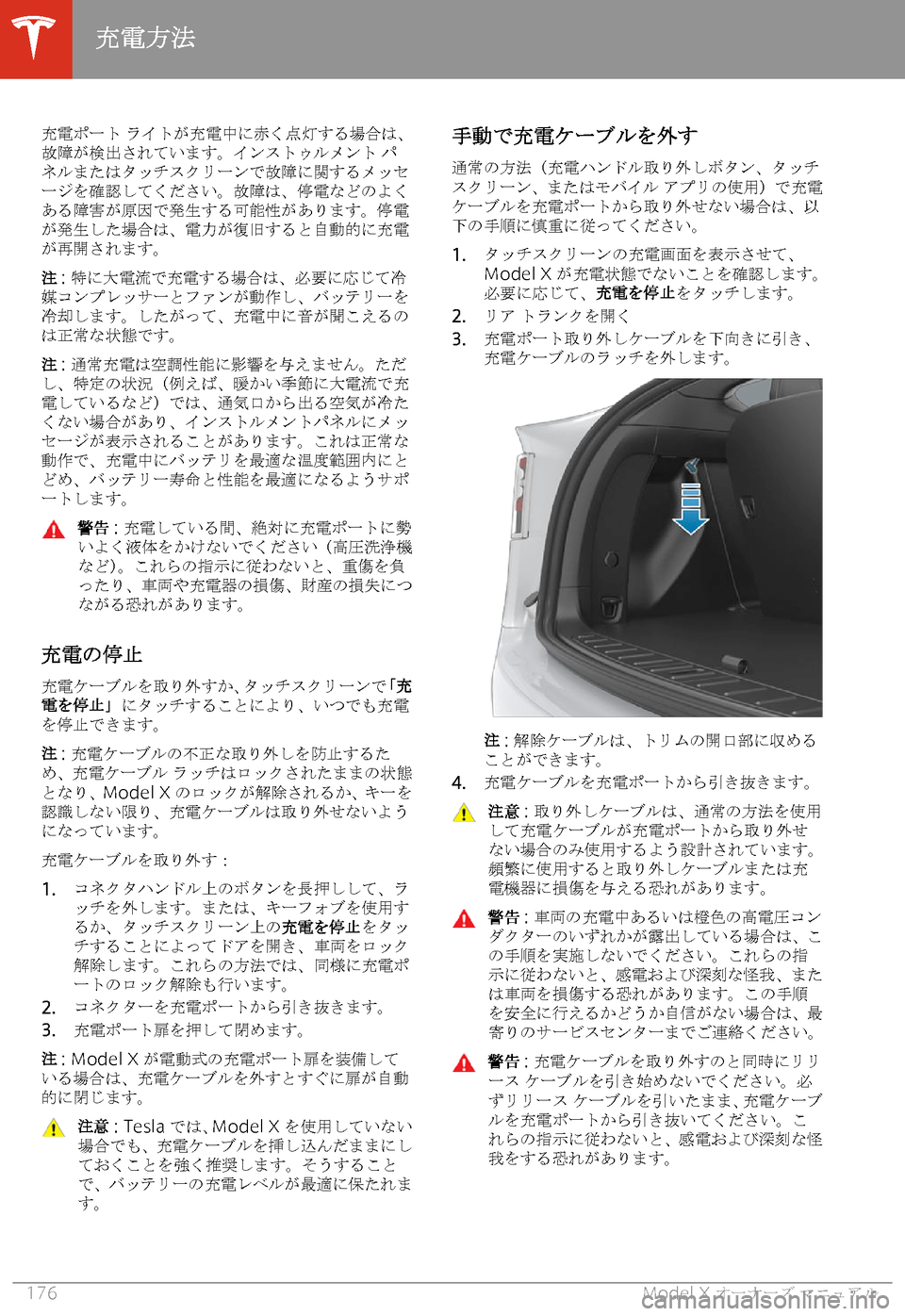 TESLA MODEL X 2020  取扱説明書 (in Japanese) 
