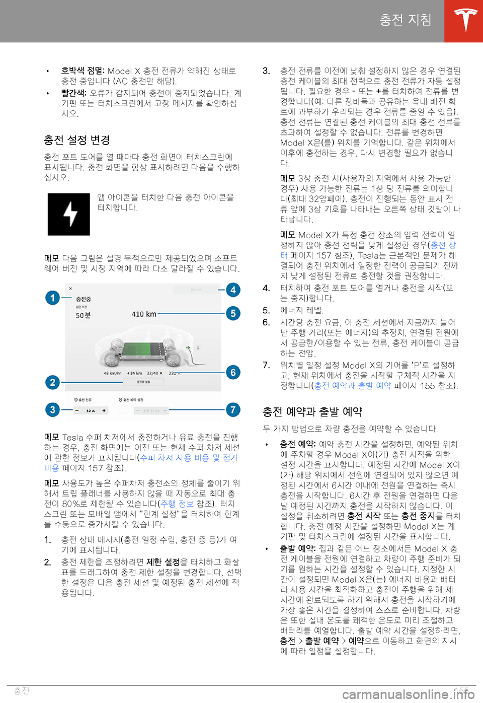 TESLA MODEL X 2020  사용자 가이드 (in Korean)  HLU226