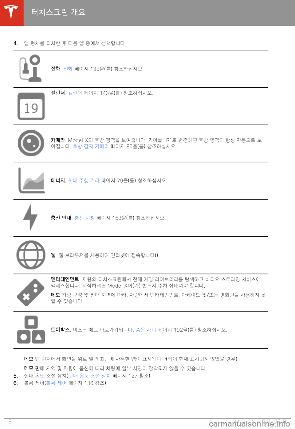 TESLA MODEL X 2020  사용자 가이드 (in Korean)  �4�.q� -