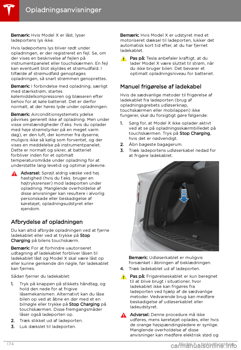 TESLA MODEL X 2019 Instruktionsbog (in Danish) Bem TESLA MODEL X 2019 Instruktionsbog (in Danish) Bem