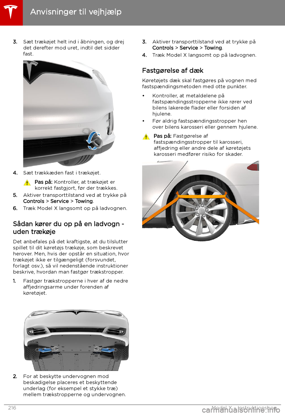 TESLA MODEL X 2019 Instruktionsbog (in Danish) 3.S TESLA MODEL X 2019 Instruktionsbog (in Danish) 3.S
