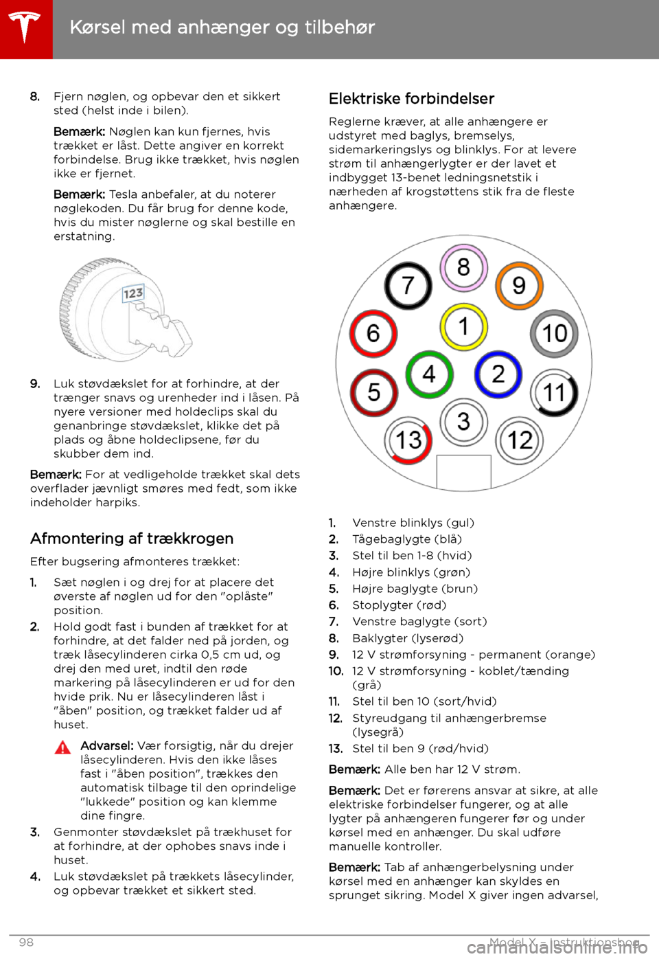 TESLA MODEL X 2019  Instruktionsbog (in Danish) 8.Fjern n TESLA MODEL X 2019  Instruktionsbog (in Danish) 8.Fjern n