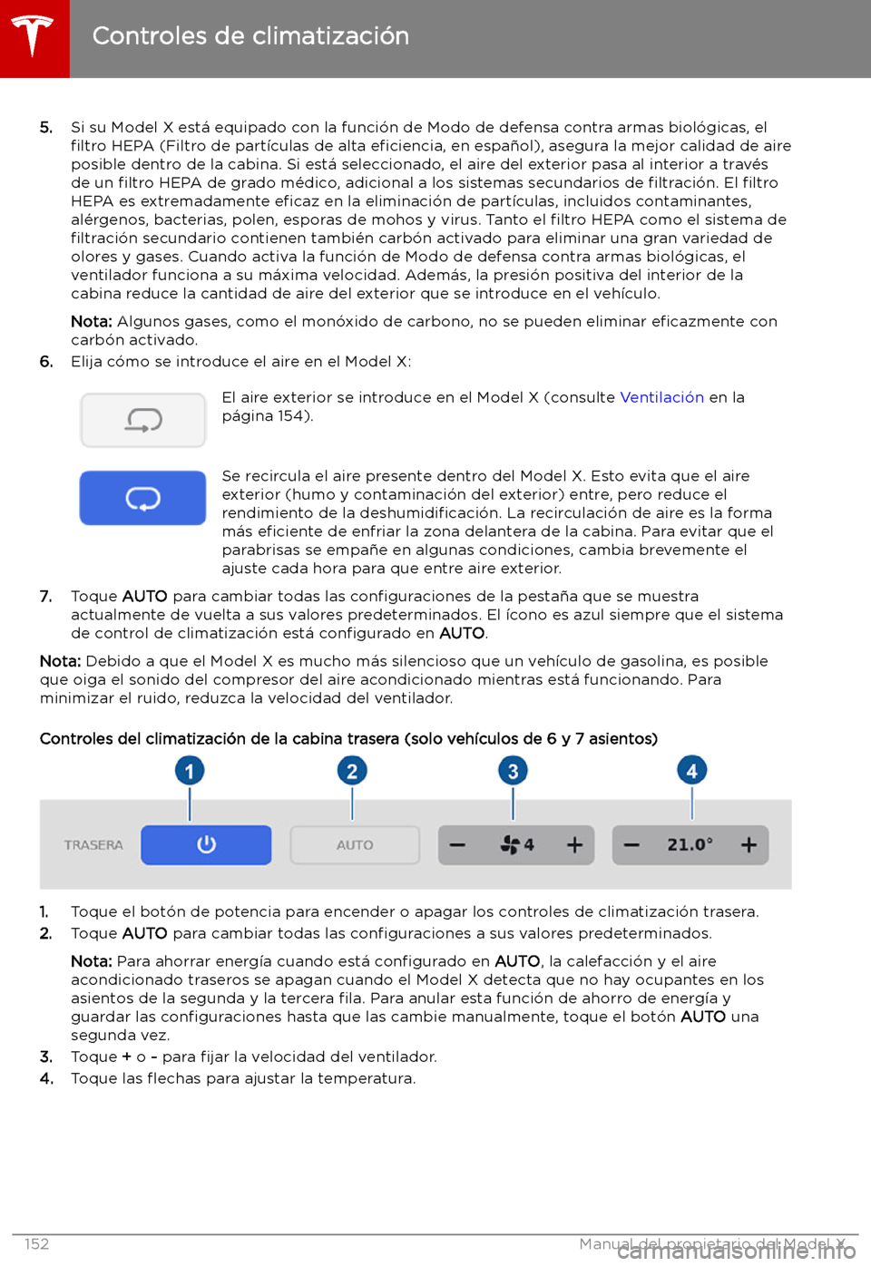 TESLA MODEL X 2019   Manual del propietario (in Spanish) 5.Si su Model X est