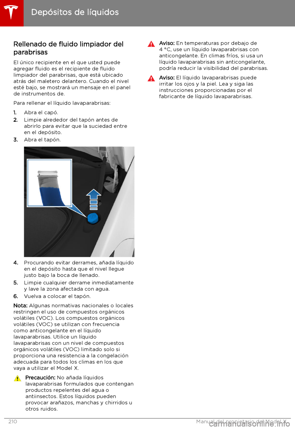 TESLA MODEL X 2019 Manual del propietario (in Spanish) Rellenado de TESLA MODEL X 2019 Manual del propietario (in Spanish) Rellenado de