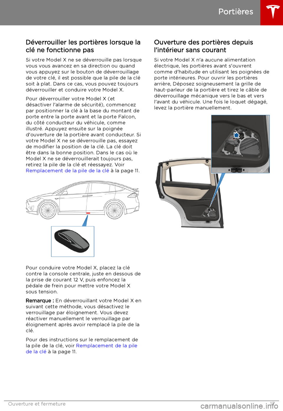 TESLA MODEL X 2019 Manuel du propriétaire (in French) D TESLA MODEL X 2019 Manuel du propriétaire (in French) D