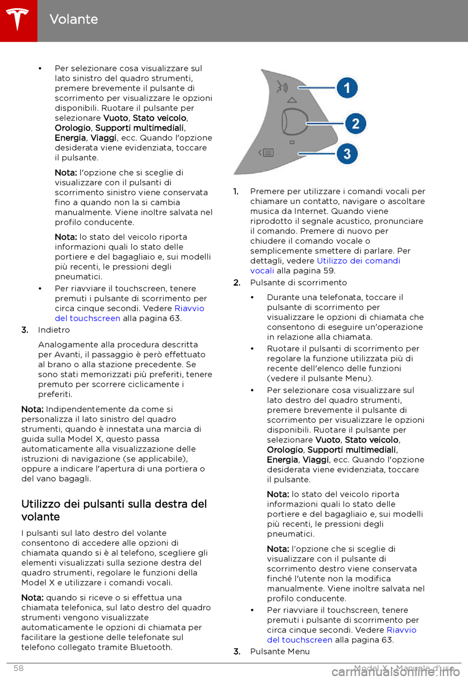 TESLA MODEL X 2019 Manuale del proprietario (in Italian) TESLA MODEL X 2019 Manuale del proprietario (in Italian)
