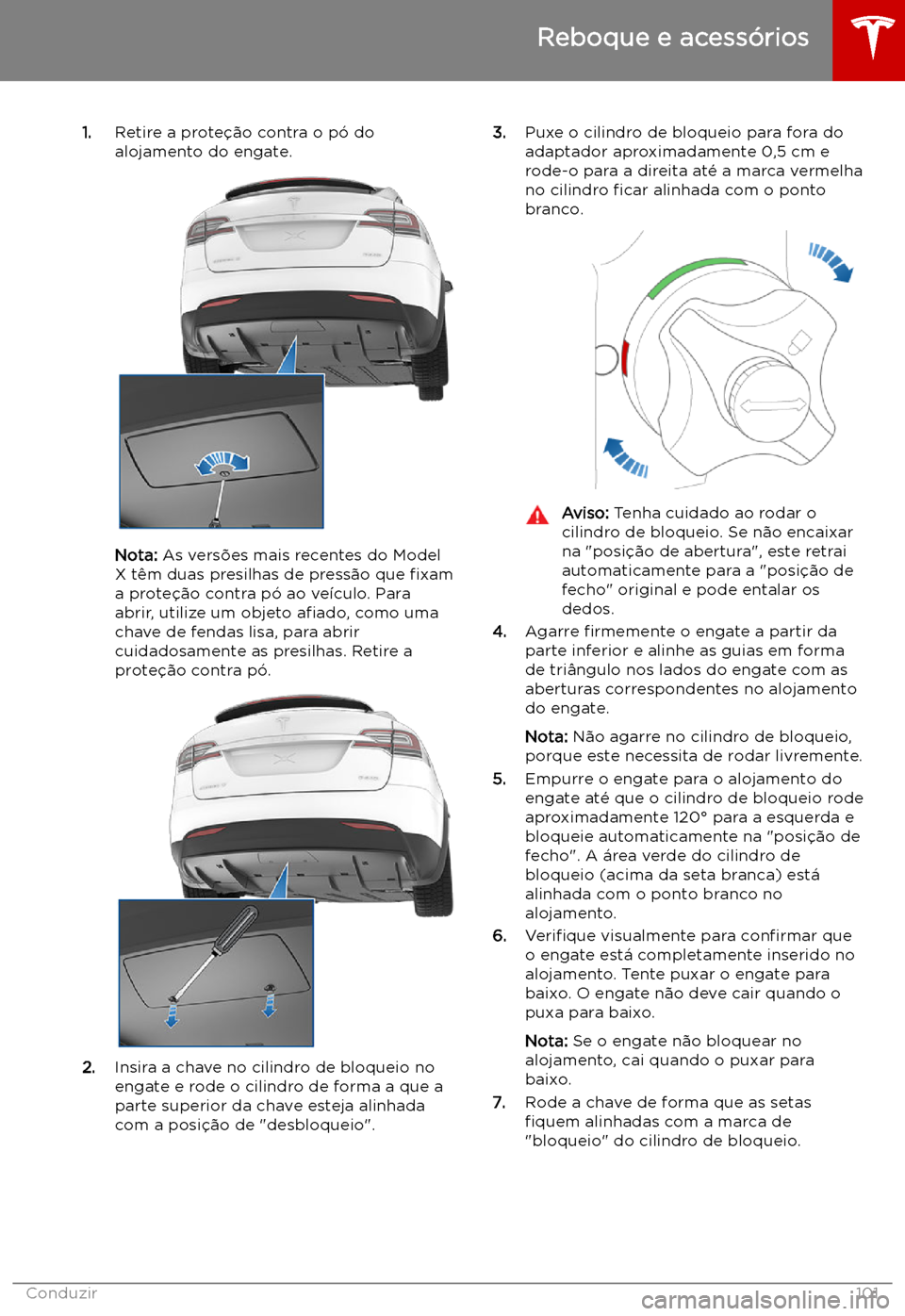 TESLA MODEL X 2019 Manual do proprietário (in Portuguese) 1.Retire a prote TESLA MODEL X 2019 Manual do proprietário (in Portuguese) 1.Retire a prote