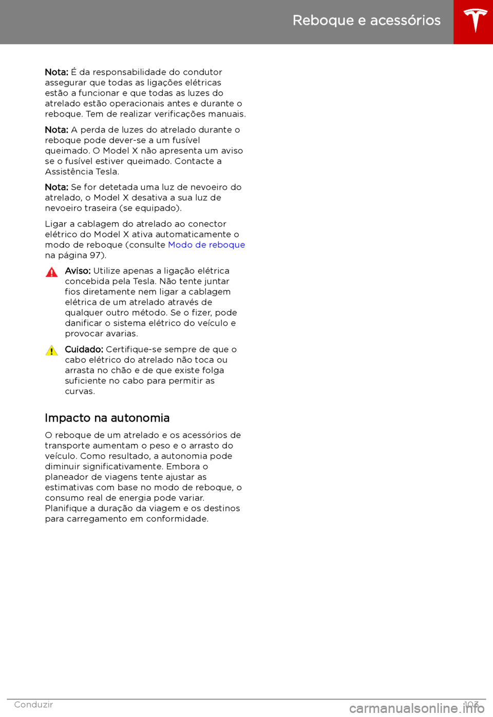TESLA MODEL X 2019 Manual do proprietário (in Portuguese) Nota: TESLA MODEL X 2019 Manual do proprietário (in Portuguese) Nota: