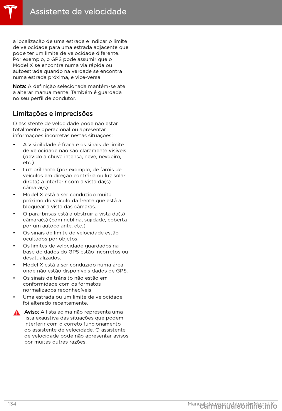 TESLA MODEL X 2019 Manual do proprietário (in Portuguese) a localiza TESLA MODEL X 2019 Manual do proprietário (in Portuguese) a localiza