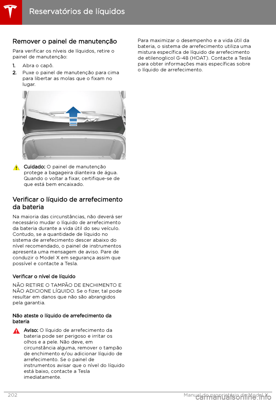 TESLA MODEL X 2019 Manual do proprietário (in Portuguese) Reservat TESLA MODEL X 2019 Manual do proprietário (in Portuguese) Reservat