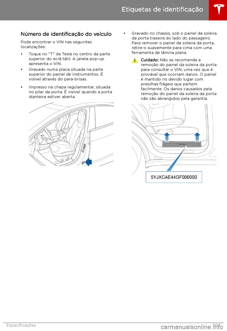 TESLA MODEL X 2019 Manual do proprietário (in Portuguese) Especi TESLA MODEL X 2019 Manual do proprietário (in Portuguese) Especi