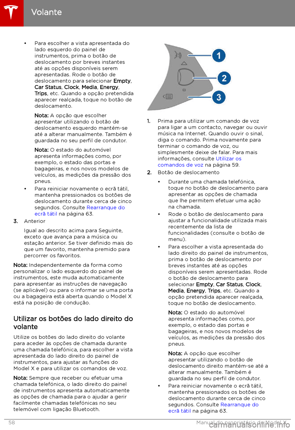 TESLA MODEL X 2019 Manual do proprietário (in Portuguese) TESLA MODEL X 2019 Manual do proprietário (in Portuguese)