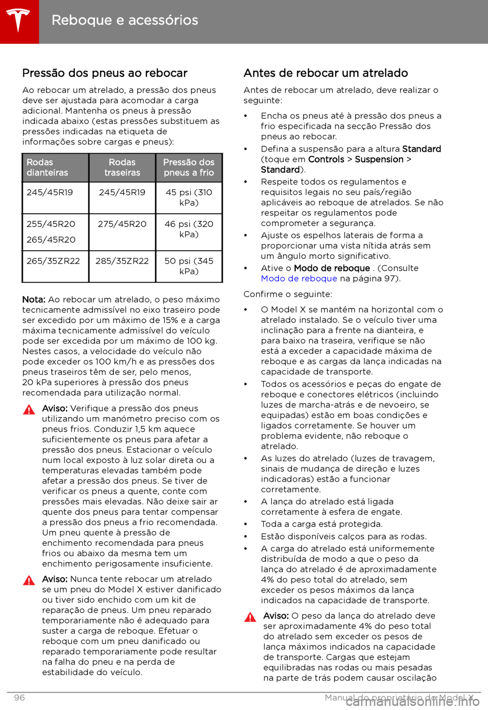 TESLA MODEL X 2019 Manual do proprietário (in Portuguese) Press TESLA MODEL X 2019 Manual do proprietário (in Portuguese) Press
