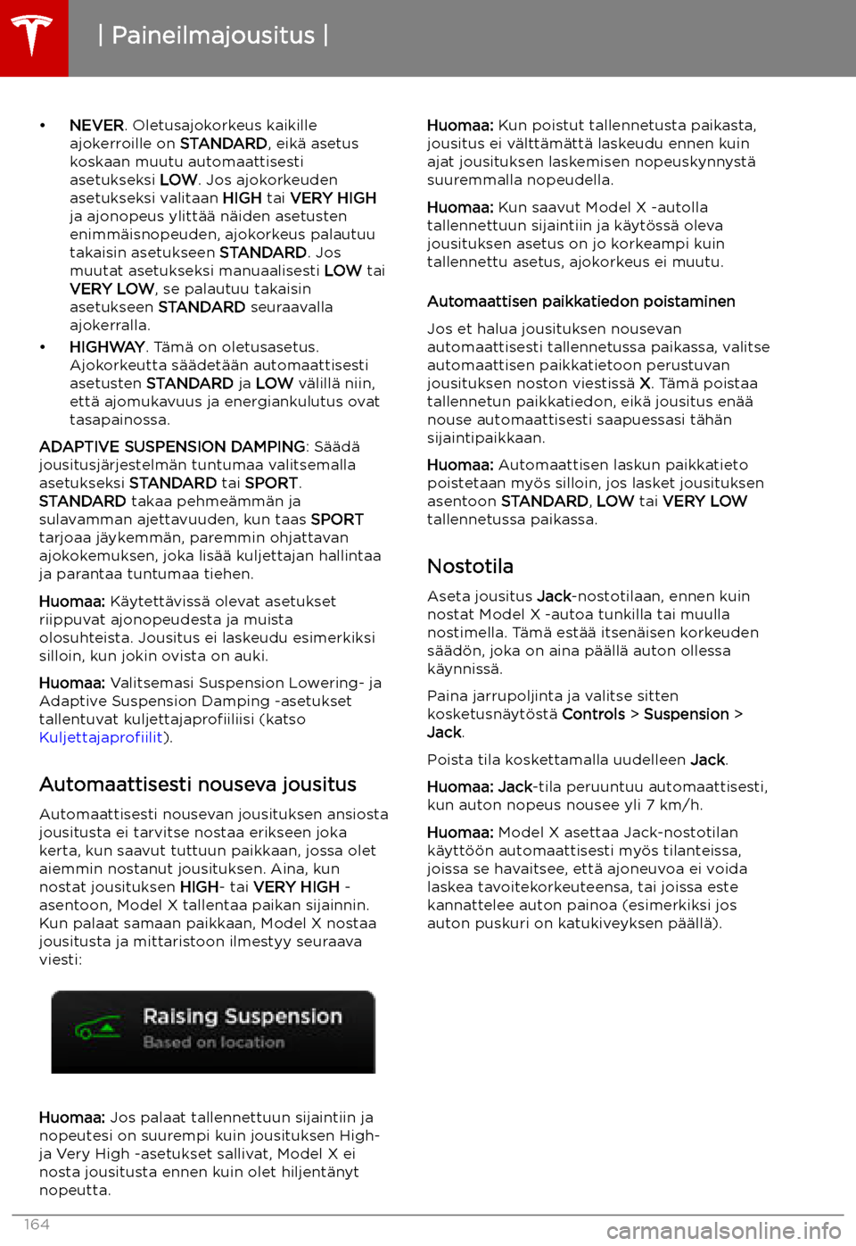 TESLA MODEL X 2019 Omistajan käsikirja (in Finnish) TESLA MODEL X 2019 Omistajan käsikirja (in Finnish)