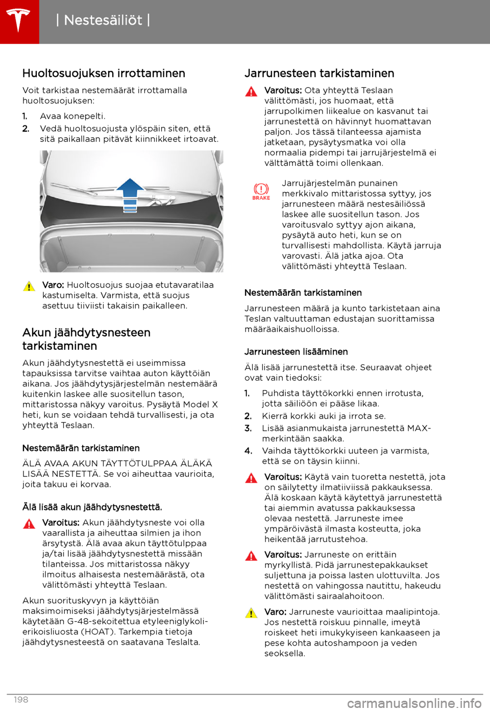 TESLA MODEL X 2019  Omistajan käsikirja (in Finnish) Nestes
