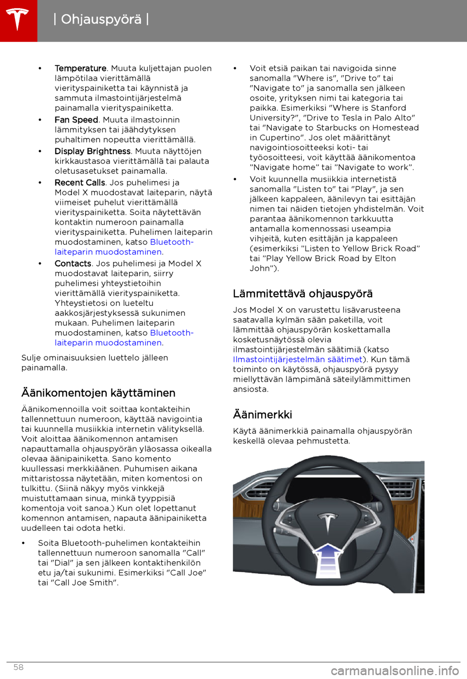 TESLA MODEL X 2019 Omistajan käsikirja (in Finnish) TESLA MODEL X 2019 Omistajan käsikirja (in Finnish)