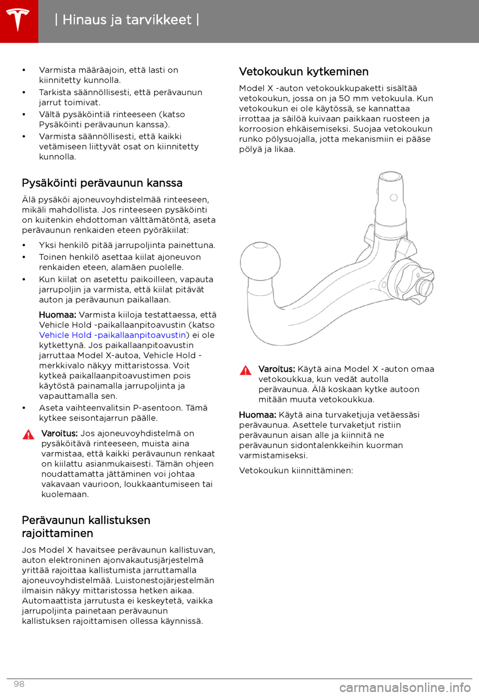 TESLA MODEL X 2019 Omistajan käsikirja (in Finnish) TESLA MODEL X 2019 Omistajan käsikirja (in Finnish)