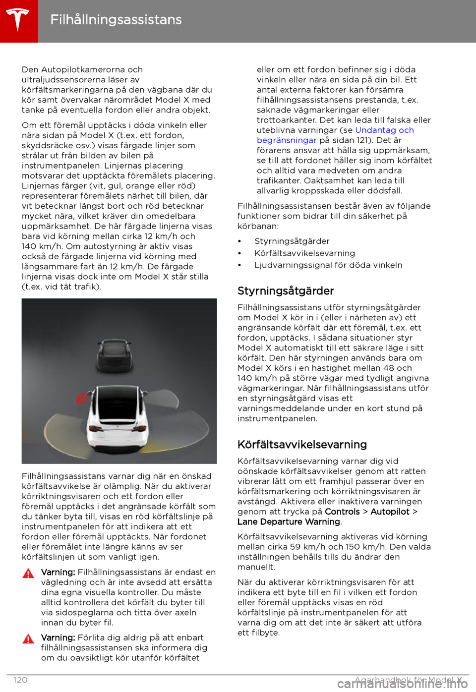 TESLA MODEL X 2019 Ägarmanual (in Swedish) Filh TESLA MODEL X 2019 Ägarmanual (in Swedish) Filh