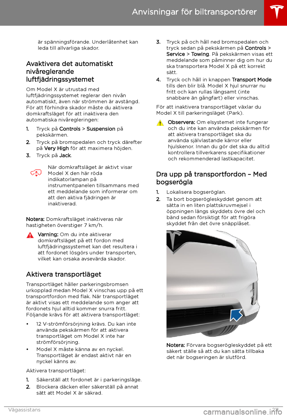 TESLA MODEL X 2019 Ägarmanual (in Swedish) TESLA MODEL X 2019 Ägarmanual (in Swedish)