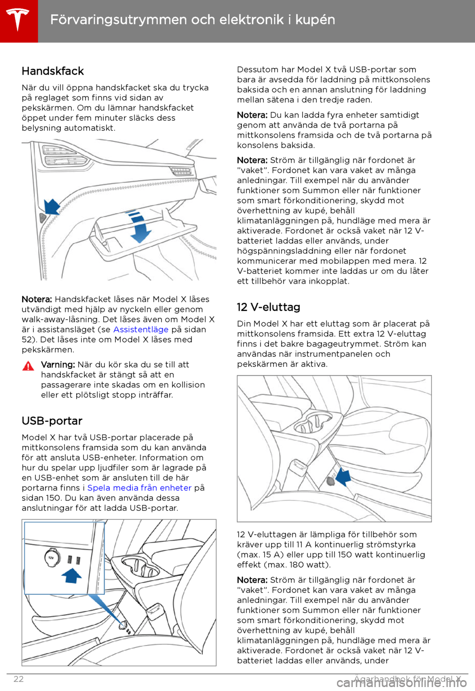 TESLA MODEL X 2019 Ägarmanual (in Swedish) F TESLA MODEL X 2019 Ägarmanual (in Swedish) F