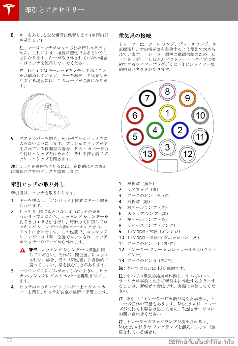 TESLA MODEL X 2019   取扱説明書 (in Japanese) �8�.